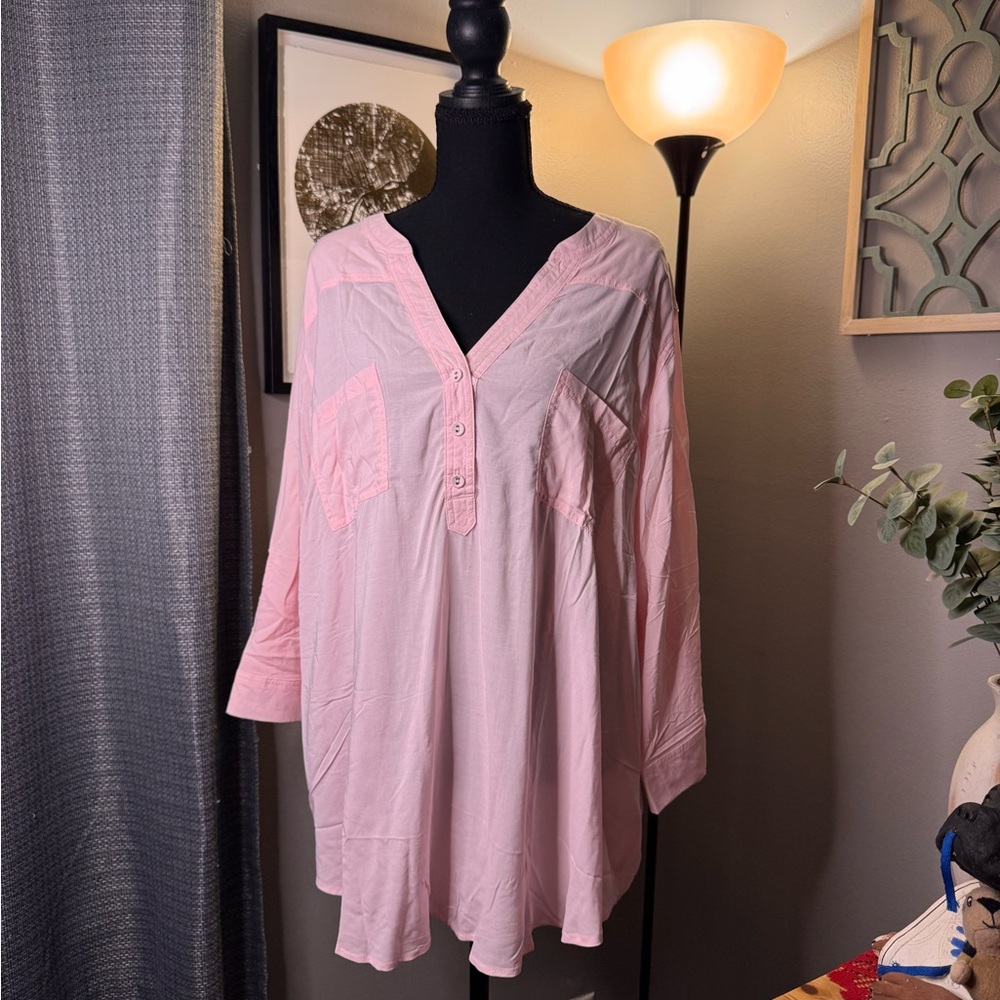 Philosophy Soft Pink Button-Up Blouse